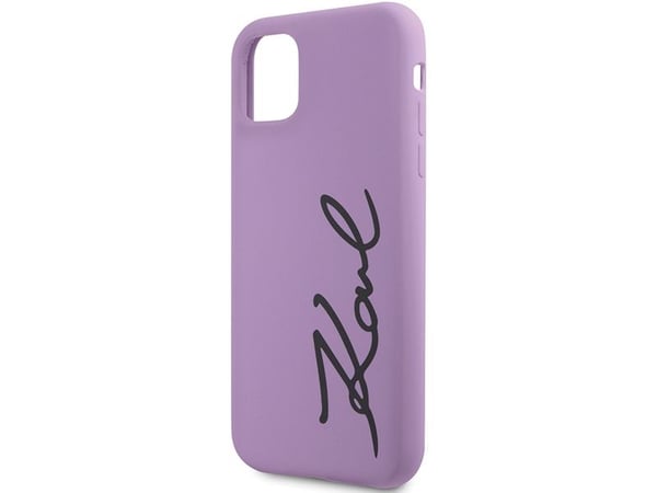 Karl Lagerfeld KLHCN61SKSVGU iPhone 11 / Xr 6,1" hårt skal - lila/lila Silicone Signature