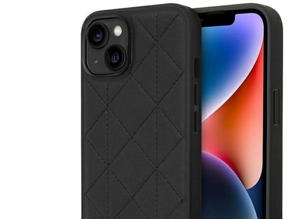 BMW BMHCP14S22RQDK skal för iPhone 14 6,1" svart/svart quiltat läder