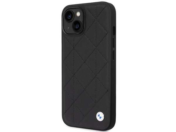 BMW BMHCP14S22RQDK etui til iPhone 14 6,1" sort/sort quiltet skinn