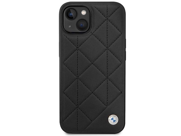 BMW BMHCP14S22RQDK etui til iPhone 14 6,1" sort/sort quiltet skinn