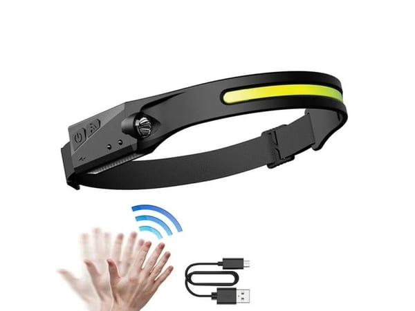 Pannelykt Hurtel med bevegelsessensor LED IPX4 USB-C 1200 mAh svart