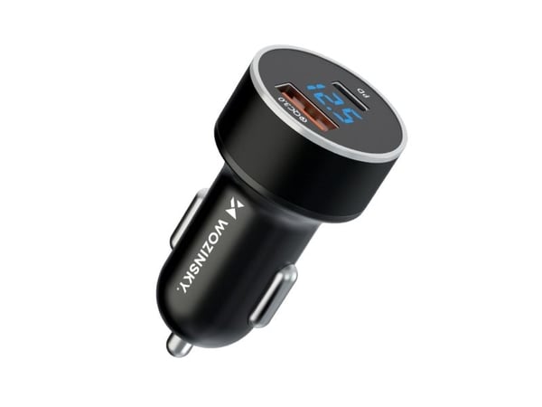 Wozinsky bil-lader USB-C USB-A 36W - svart