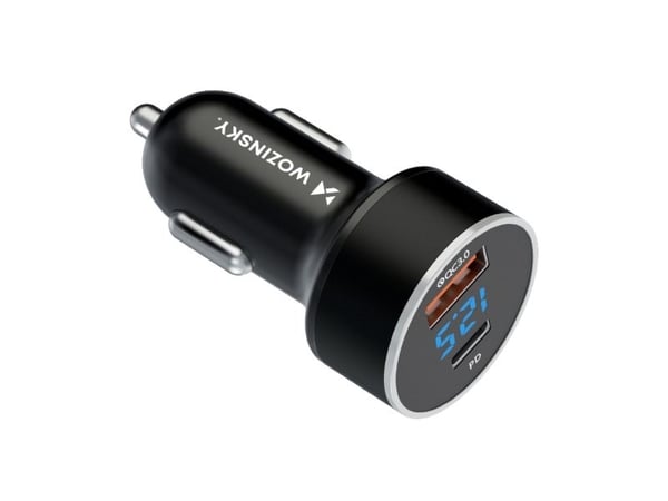 Wozinsky bil-lader USB-C USB-A 36W - svart