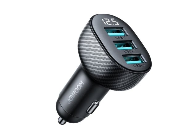 Joyroom JR-CCD03 3.4A billader med 3x USB-A skjerm - svart