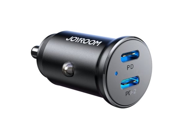 Joyroom JR-CCN06 30W 2x USB-C mini billader metall - svart