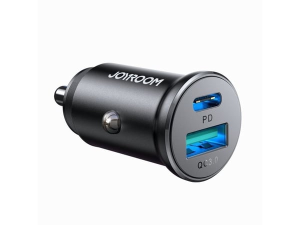 Joyroom Mini bil­lader JR-CCN05 30W, USB-A til USB-C - svart