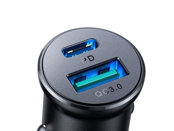 Joyroom Mini bil­lader JR-CCN05 30W, USB-A til USB-C - svart
