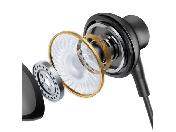 Joyroom TYPE-C Series JR-EC07 USB-C in-ear-hodetelefoner i metall - svart