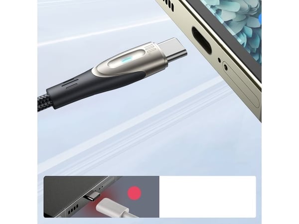 Joyroom Star-Light Series SA27-CC5 USB-C til USB-C-kabel 100W 1,2 m - svart