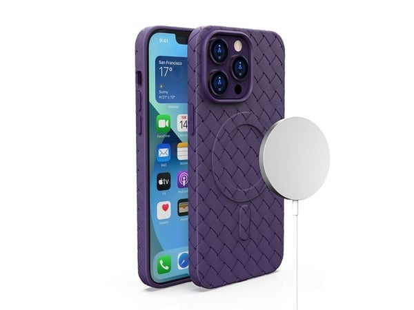 MagSafe Woven -kotelo iPhone 15:lle - violetti