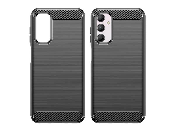 Fleksibelt karbonmønster-deksel til Samsung Galaxy M14 - svart