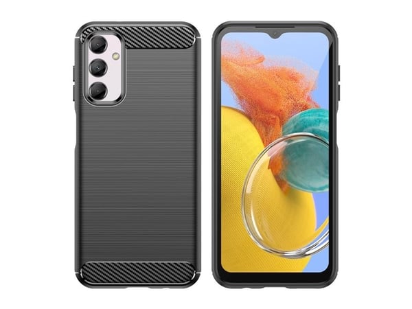 Fleksibelt karbonmønster-deksel til Samsung Galaxy M14 - svart
