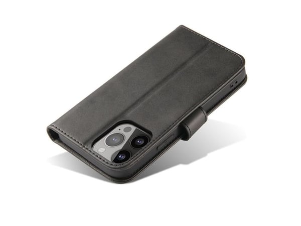 Magnetetui med klaff og lommebok til Samsung M14 - svart