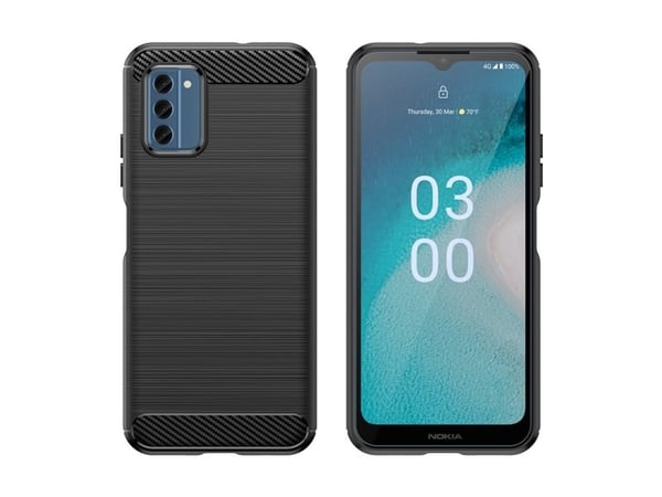 Karbon-etui i silikon til Nokia C300 - svart