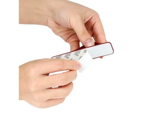 Hurtel selvklebende fingerholder til telefon med skyveknapp, rosa