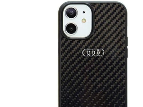 Audi karbonfiber harddeksel til iPhone 11 / Xr 6.1" - svart/sort AU-TPUPCIP11-R8/D2-BK