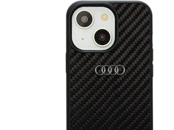 Audi karbonfiber-etui til iPhone 14 6,1" - svart/svart hardcase AU-TPUPPCIP14-R8/D2-BK