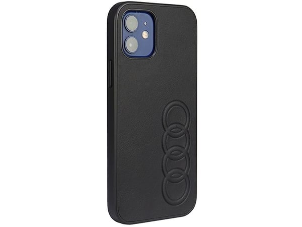 Audi kunstlær iPhone 12/12 Pro 6,1\" svart/svart hardt etui AU-TPUPCIP12P-TT/D1-BK