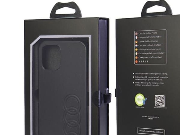 Audi Synthetic Leather iPhone 12/12 Pro 6.1" black/black hardcase AU-TPUPCIP12P-TT/D1-BK