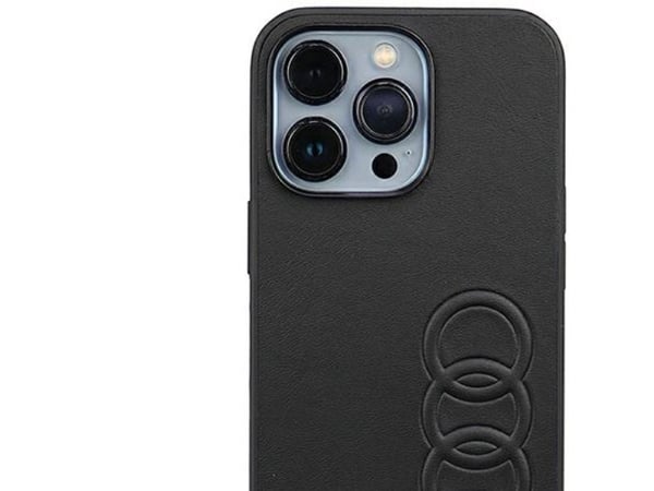 Audi syntetisk lær hardcase for iPhone 13 Pro / 13 6.1" - svart/svart AU-TPUPCIP13P-TT/D1-BK
