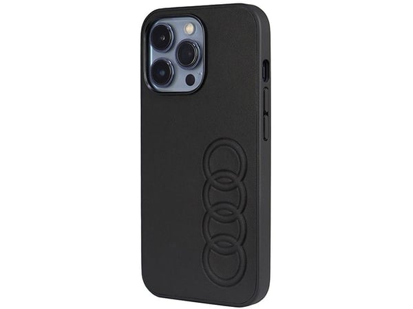 Audi syntetisk lær hardcase for iPhone 13 Pro / 13 6.1" - svart/svart AU-TPUPCIP13P-TT/D1-BK