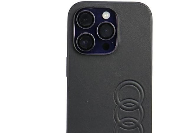 Audi kunstlær iPhone 14 Pro 6,1" svart/svart hardcase AU-TPUPPCIP14P-TT/D1-BK
