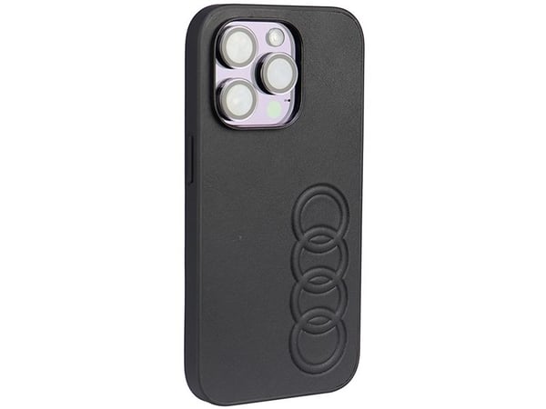 Audi kunstlær iPhone 14 Pro 6,1" svart/svart hardcase AU-TPUPPCIP14P-TT/D1-BK