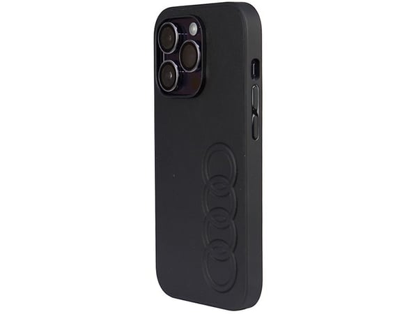 Audi kunstlær iPhone 14 Pro 6,1" svart/svart hardcase AU-TPUPPCIP14P-TT/D1-BK
