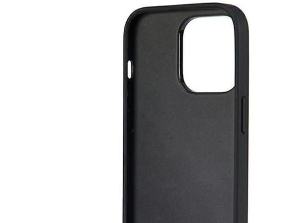 Audi konstläder iPhone 14 Pro 6,1" svart/svart hårt skal AU-TPUPPCIP14P-TT/D1-BK