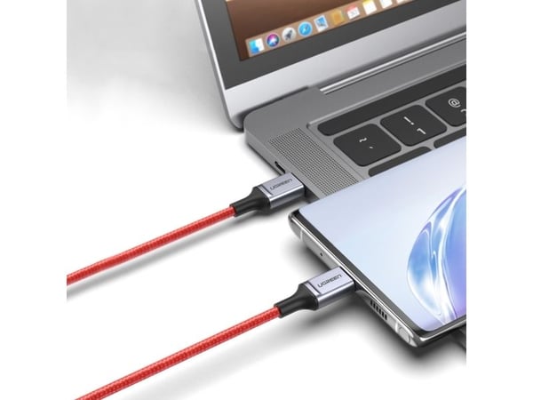 Hurtel Ugreen US294 USB-C - USB-C 3A 480Mb/s kabel 1m - röd