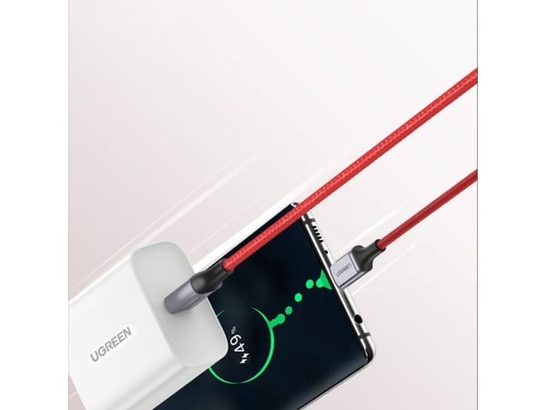 Hurtel Ugreen US294 USB-C - USB-C 3A 480Mb/s kabel 1m - röd