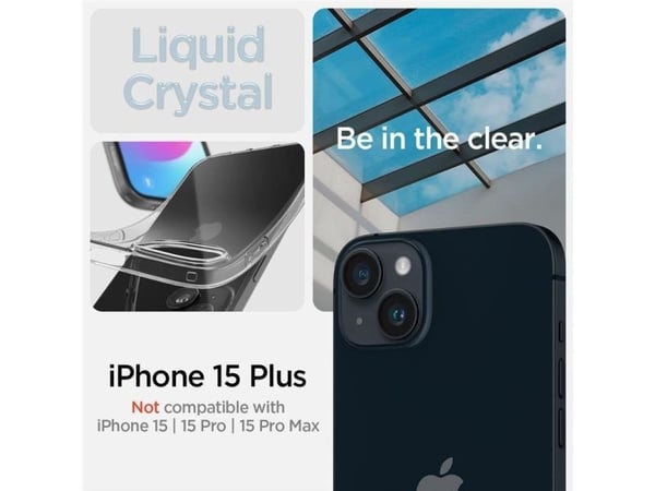 Spigen Crystal Flex-deksel for iPhone 15 Plus - klar