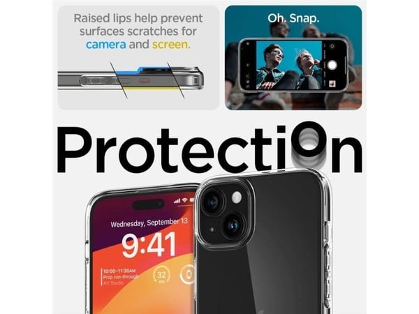 Spigen Crystal Flex-deksel for iPhone 15 Plus - klar