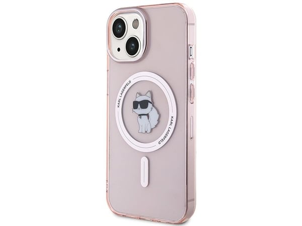 Karl Lagerfeld IML Choupette MagSafe-skal för iPhone 15 - rosa