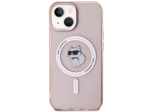 Karl Lagerfeld IML Choupette MagSafe-skal för iPhone 15 - rosa