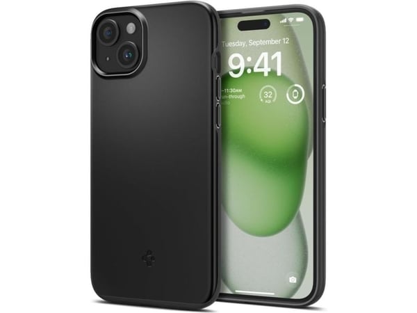 Spigen ACS06639, Etui, Apple, iPhone 15 Plus, 17 cm (6.7"), Svart