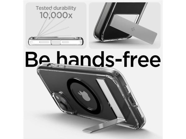 Spigen Ultra Hybrid S MagSafe-etui med stativ for iPhone 15 Plus - Svart