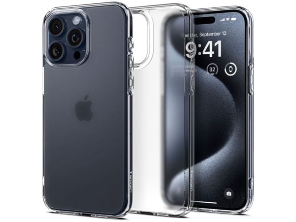 Spigen ACS06708, Suojus, Apple, iPhone 15 Pro, 15,5 cm (6.1"), Läpinäkyvä