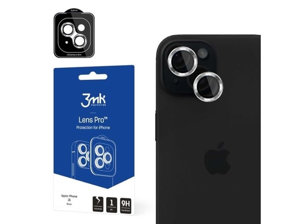 3MK Lens Protection Pro Silver, iPhone 15, 1 kpl