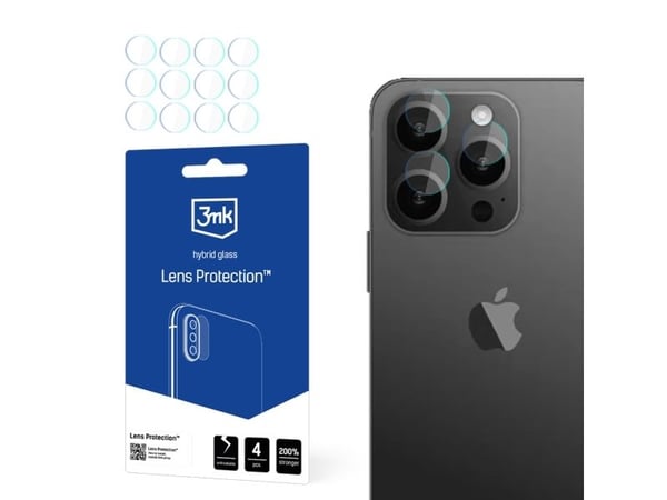 3MK 3mk Lens Protection kamerabeskyttelse for Apple iPhone 15 Pro Max (4 stk)
