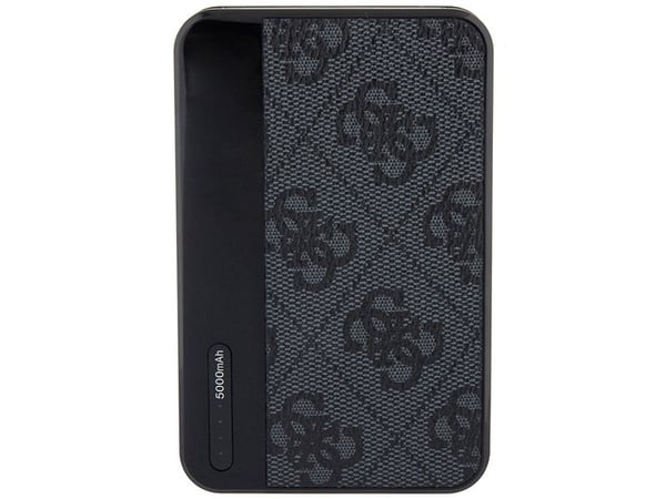 Guess powerbank 15W GUPB5LP4GEGK 5000mAh svart 4G lær/metall-logo