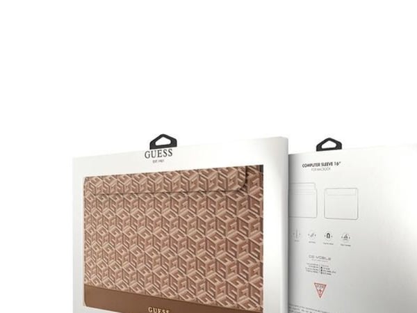 Guess GCube Stripes datamappe/etui til bærbar 16" (brun)