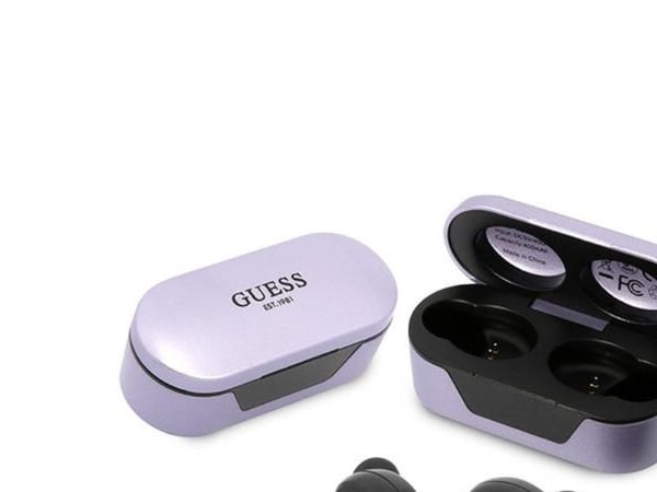 Guess GUTWST31EU TWS Bluetooth-hörlurar + dockningsstation - lila/lila