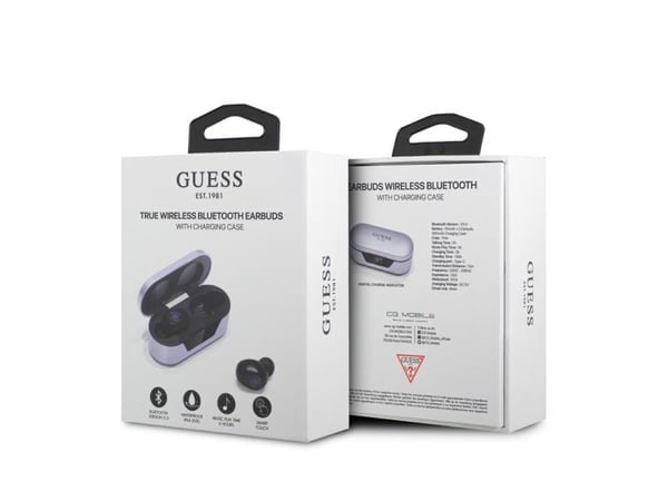 Guess GUTWST31EU TWS Bluetooth-hörlurar + dockningsstation - lila/lila