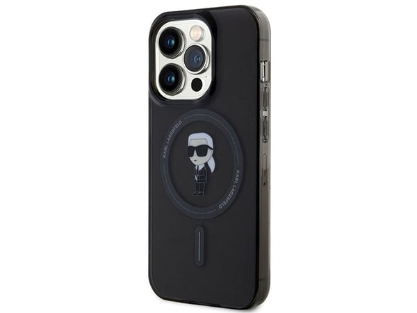 Karl Lagerfeld KLHMP15XHFCKNOK iPhone 15 Pro Max 6.7" hardcase IML Ikonik MagSafe - sort/sort