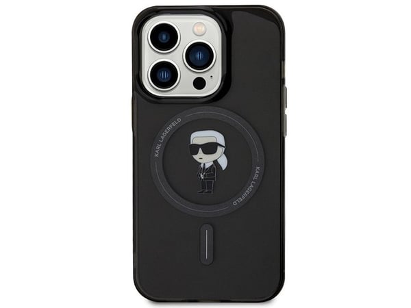 Karl Lagerfeld KLHMP15XHFCKNOK iPhone 15 Pro Max 6.7" hardcase IML Ikonik MagSafe - sort/sort