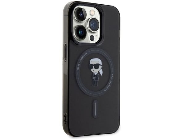Karl Lagerfeld KLHMP15XHFCKNOK iPhone 15 Pro Max 6.7" hardcase IML Ikonik MagSafe - sort/sort
