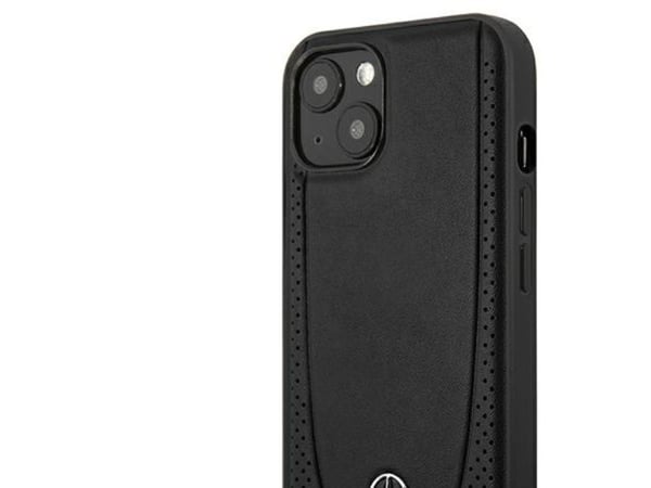 Mercedes Benz veske APPLE IPHONE 15 Plus Mercedes lær Urban Line (MEHCP15MARMBK) svart farge