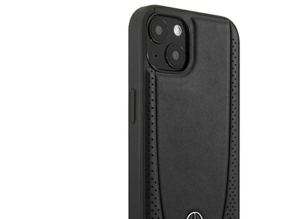 Mercedes Benz veske APPLE IPHONE 15 Plus Mercedes lær Urban Line (MEHCP15MARMBK) svart farge