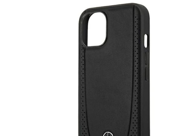 Mercedes Benz tapauksessa Apple IPHONE 15 Plus Mercedes nahka Urban Line (MEHCP15MARMBK) musta